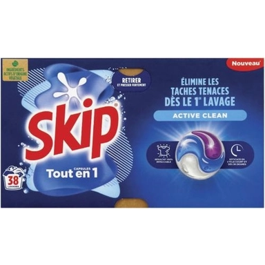 Image de Lessive capsules 3-en-1 active clean "Skip"