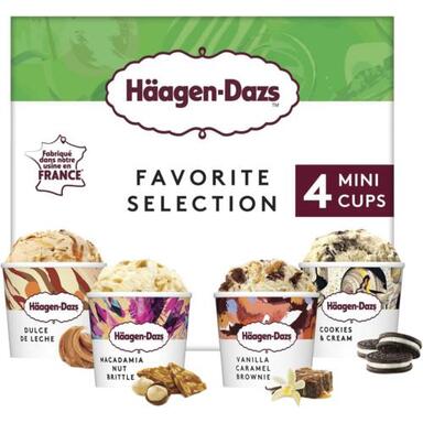 Mini cups de crème glacée "Häagen-Dazs" Favorite Selection