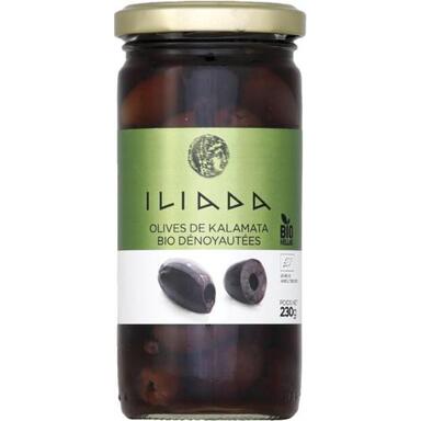 Olives noires dénoyautées Bio Kalamata "Iliada"