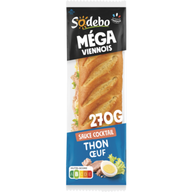 Sandwich méga viennois "Sodebo" thon œuf