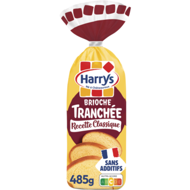 Brioche tranchée recette classique sans additifs "Harrys"