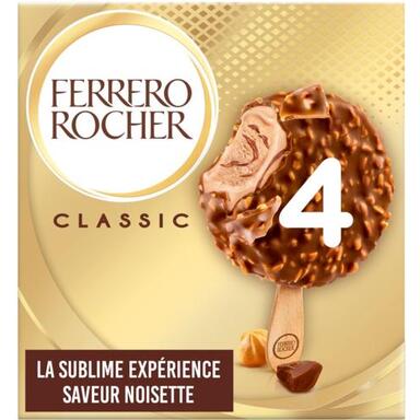 Bâtonnets de crème glacée "Ferrero Rocher" classic