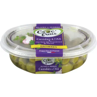 Image de Olives cassées à l'ail "Croc frais"