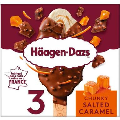 Bâtonnets de crème glacée au caramel salée "Haagen Dazs"