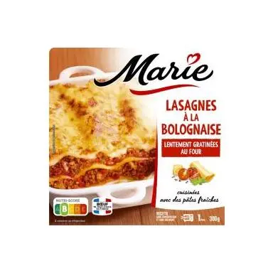 Image de Plat cuisiné "Marie" lasagnes à la bolognaise