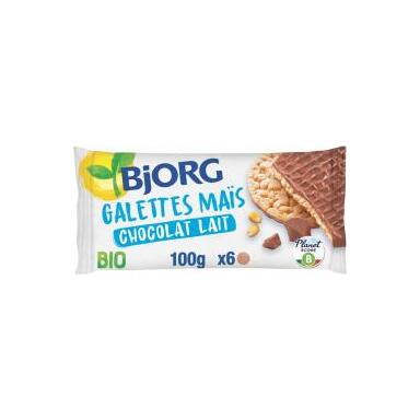 Galettes de maïs au chocolat au lait "Bjorg"