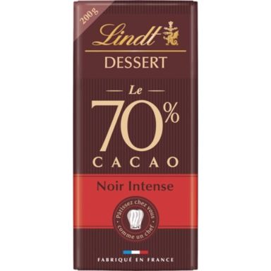 Image de Tablette de chocolat dessert noir intense 70% "Lindt"