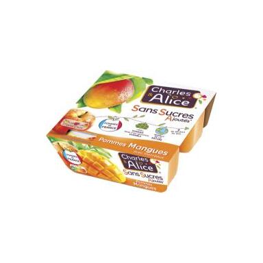 Dessert fruitier sans sucres ajoutés "Charles & Alice" pommes mangues
