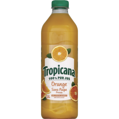 Pur jus orange sans pulpe "Tropicana"