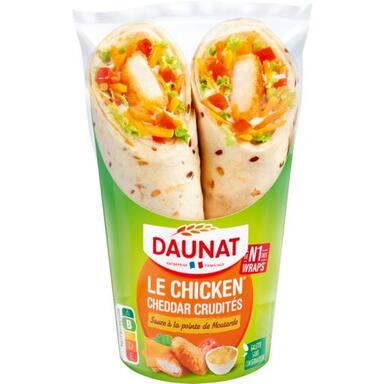 Wrap le chicken "Daunat" cheddar crudités