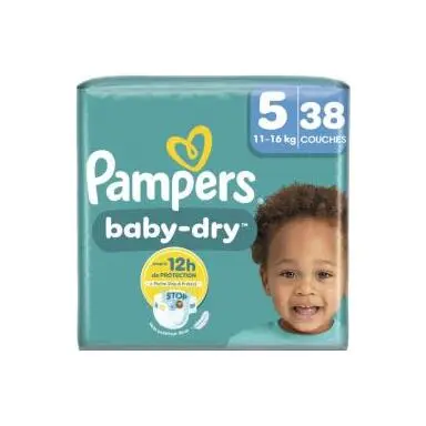 Image de Couches bébé baby-dry Geant taille 5 "Pampers"